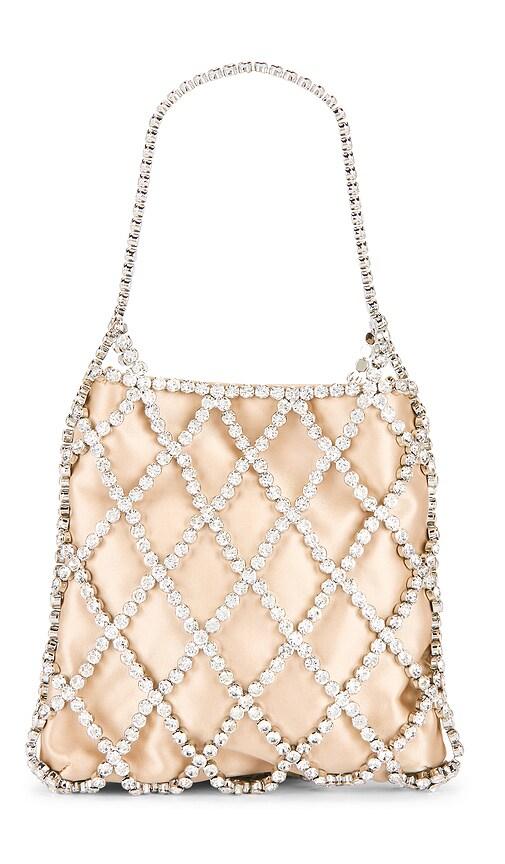 Olga Berg Camera Clutch Bag OLGA BERG Kit Crystal Cage Bag In