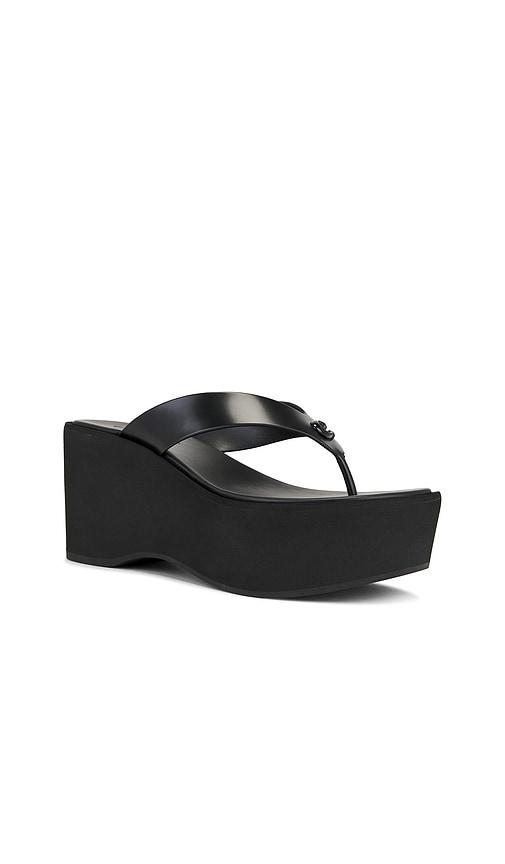 【COACH】Sculpted デニム フリップ フロップ サンダル COACH Sculpted C Denim Platform Flip Flops | Dillard's