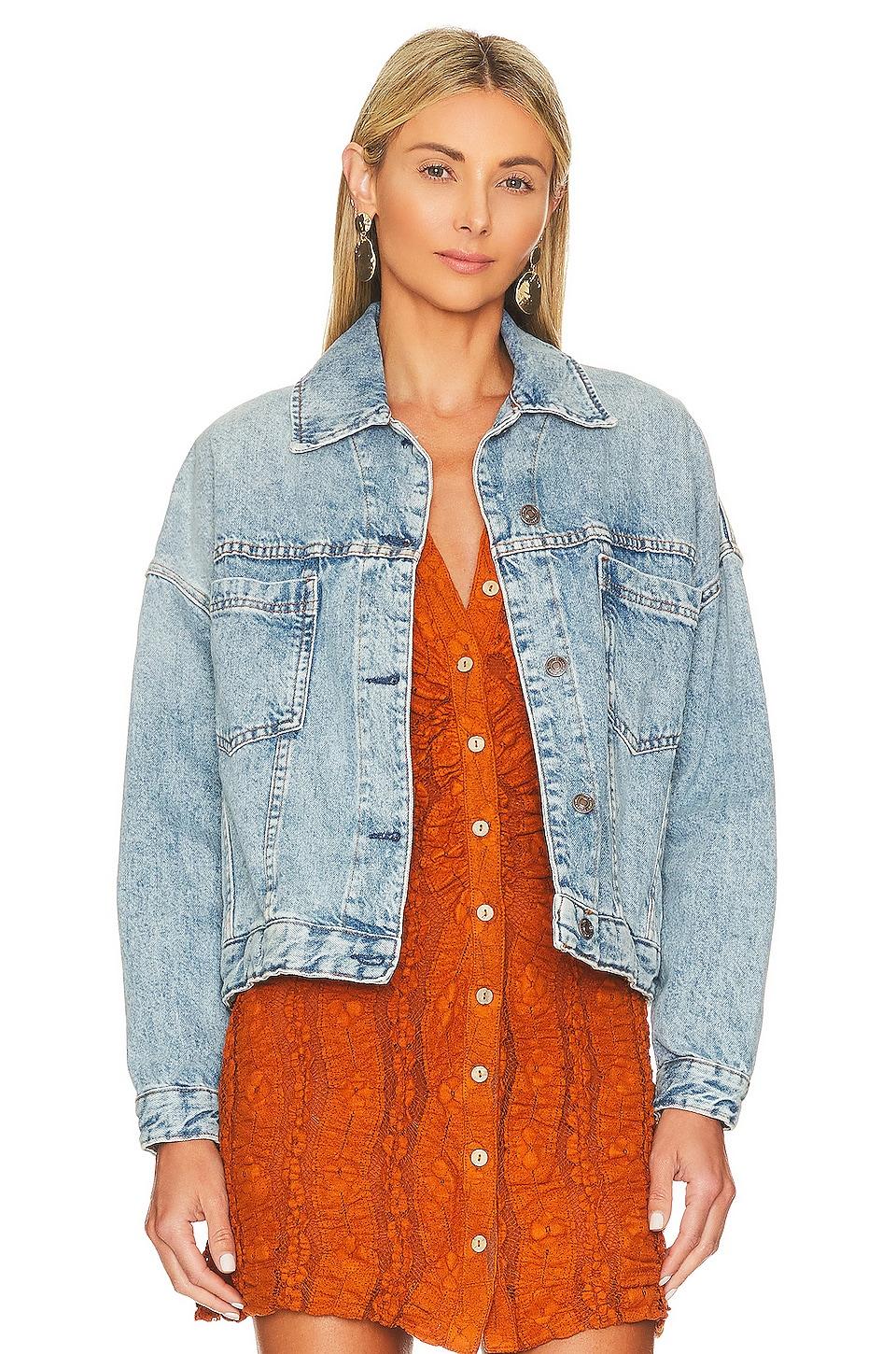 Free People Opal Swing Denim Jacket in Blue Lyst