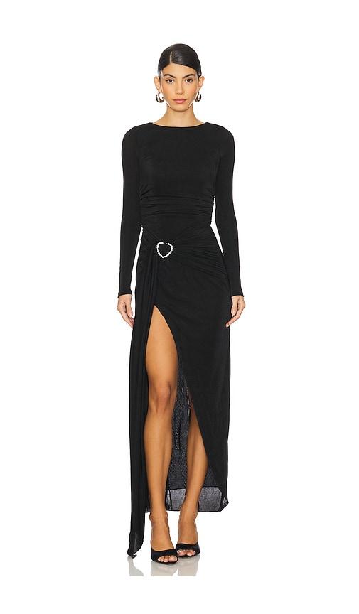 superdown long sleeve dress Calantha Long Sleeve Mini Dress Metallic Silver