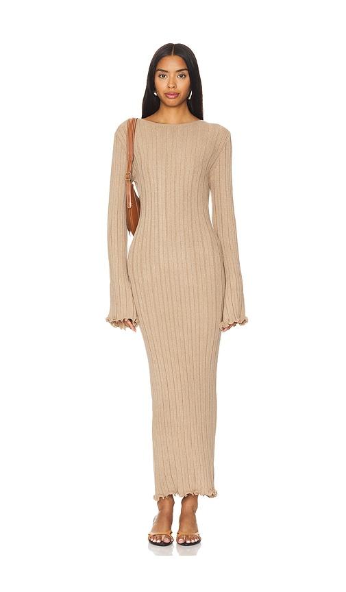 SNDY'S Baha Long Sleeve Maxi Dress in White | Lyst