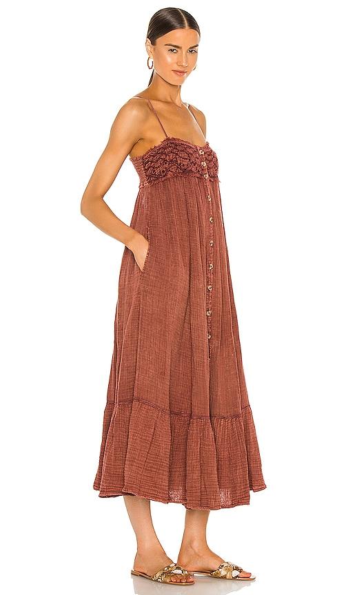 Free People Cotton Linda Jo Midi Dress 