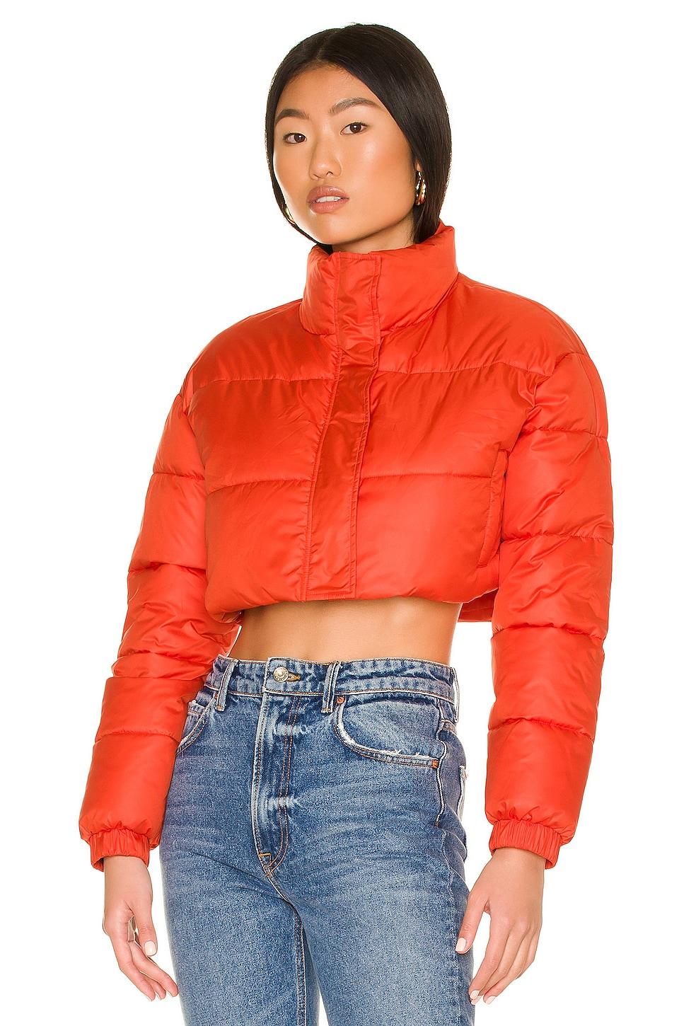 Nubyen Super Cropped Puffer Jacket in Red | Lyst
