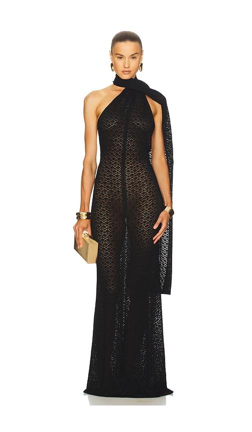 helsa mesh dress Helsa Sheer Knit Curve Maxi Dress in Vanilla