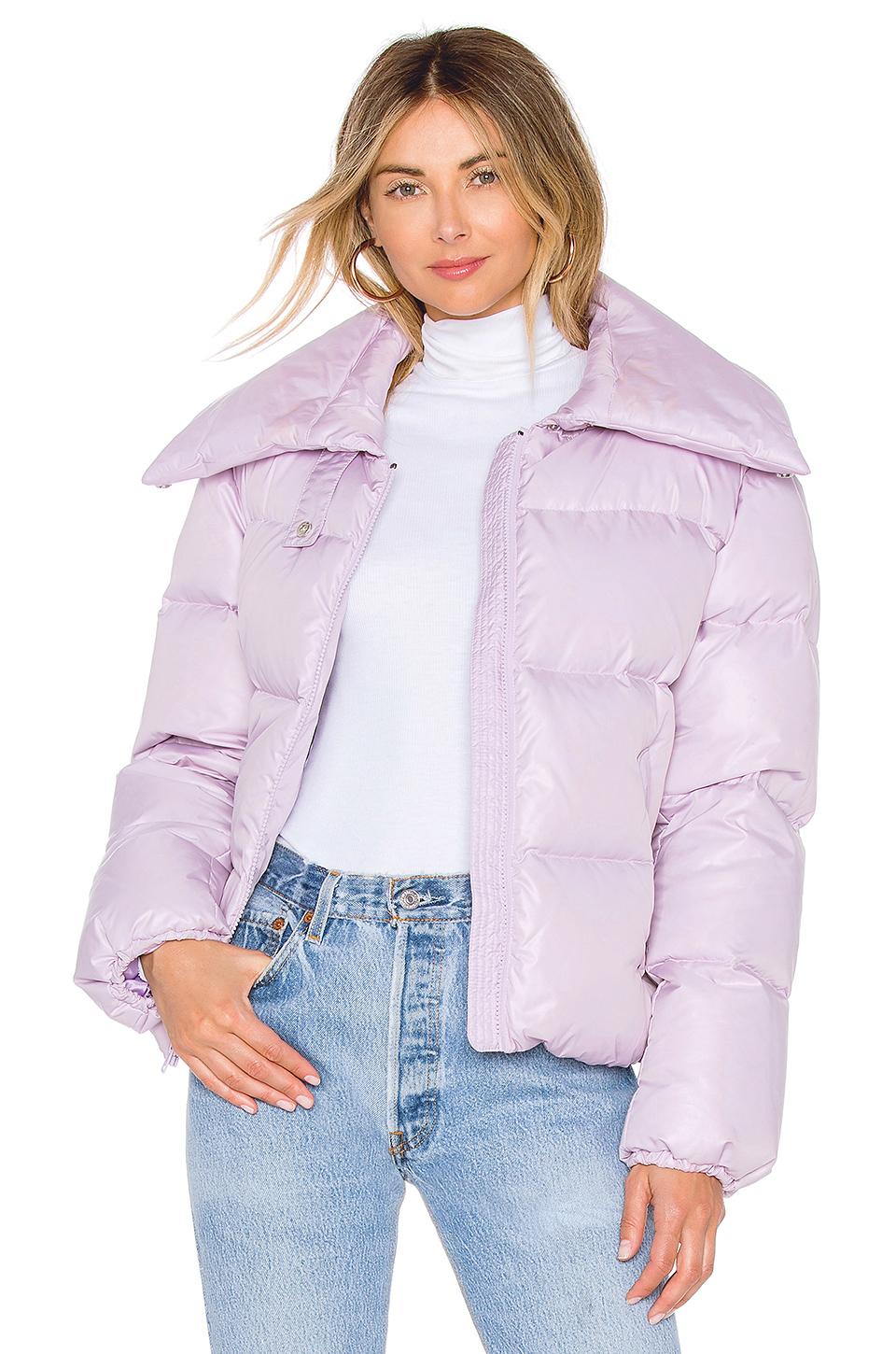 lilac puffer jacket