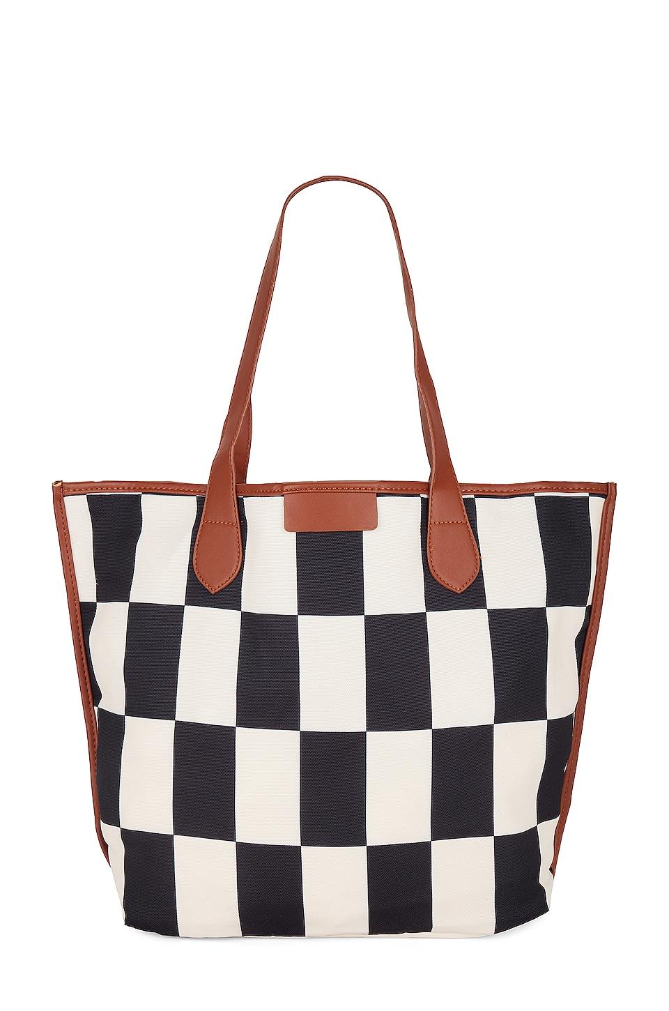 8 Other Reasons Checked Tote Bag in White | Lyst