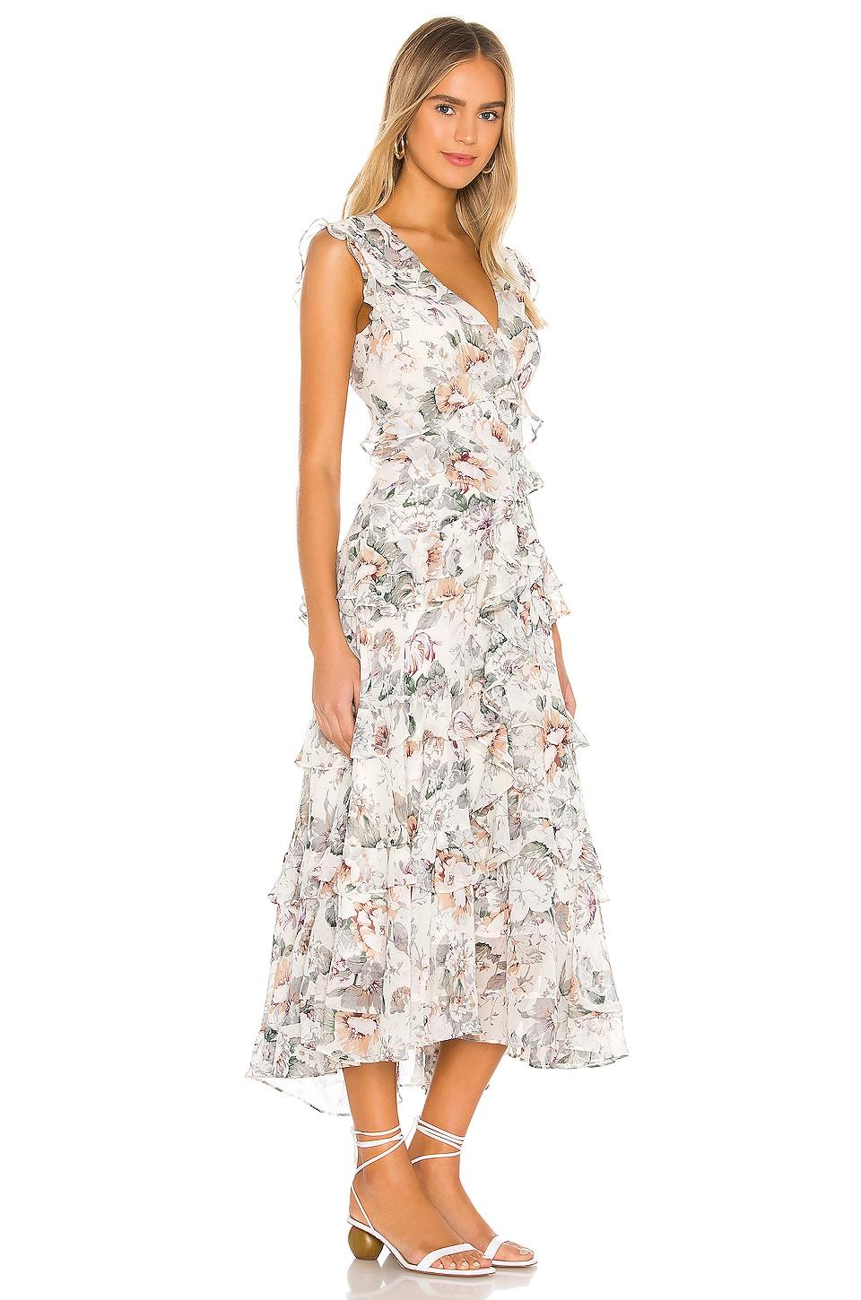 Bardot Chiffon Nelly Floral Dress in Ivory Floral (White) - Lyst
