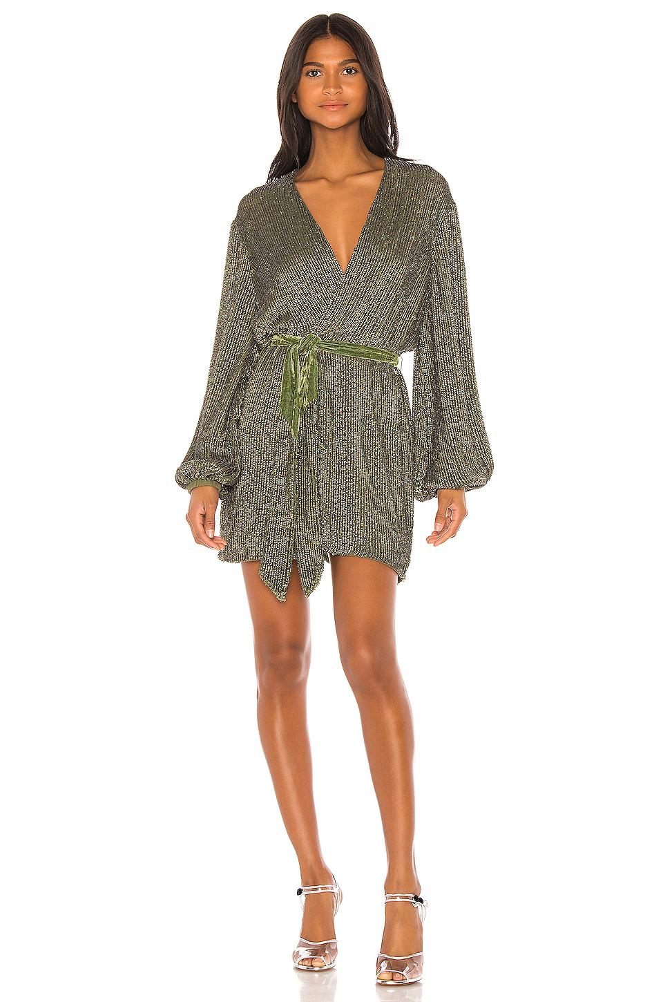 retroféte Synthetic Gabrielle Robe Dress in Army Green (Green) - Lyst
