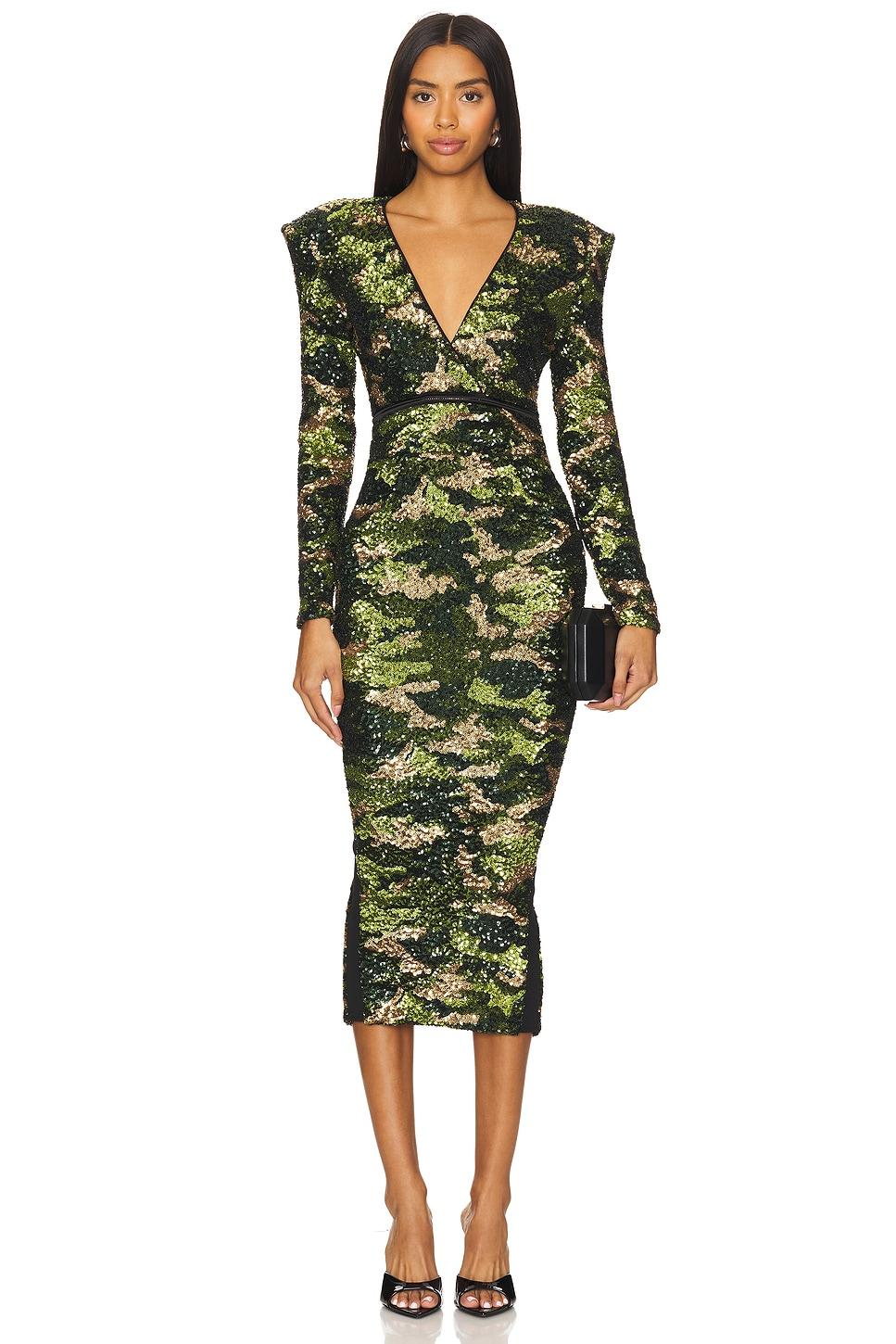 Zhivago レディース グリーン Tears In Rain 3ウェイミディドレス  