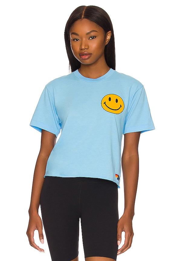 Aviator Nation Smiley Chasing Rainbows Tee in Blue | Lyst