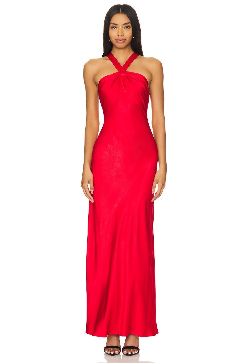 RIXO London レディース レッド Losanna マキシドレス ワンピース 