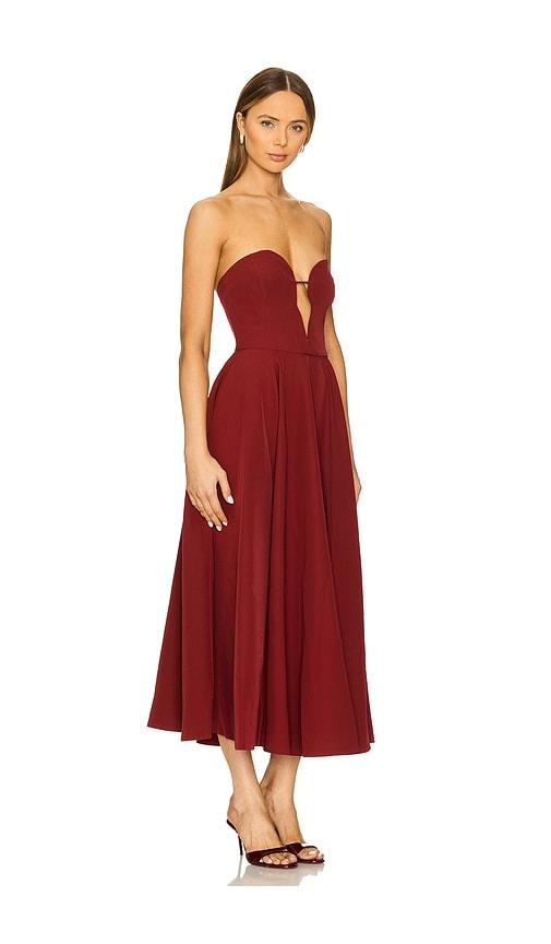 Bardot X Revolve Opal Volume Midi Dress in Red Lyst UK