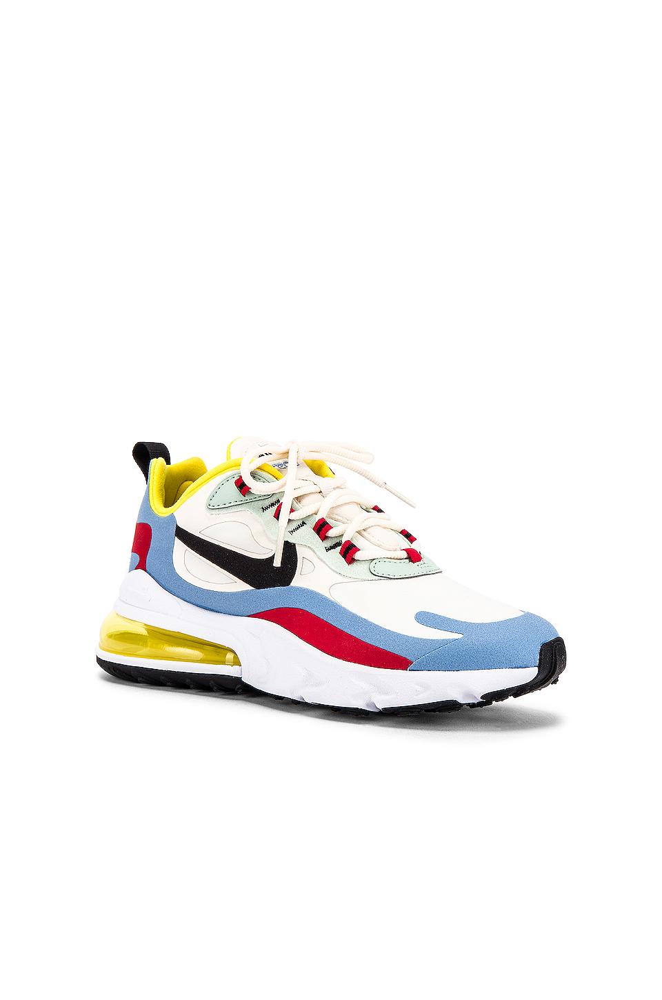 nike 270 react blue yellow