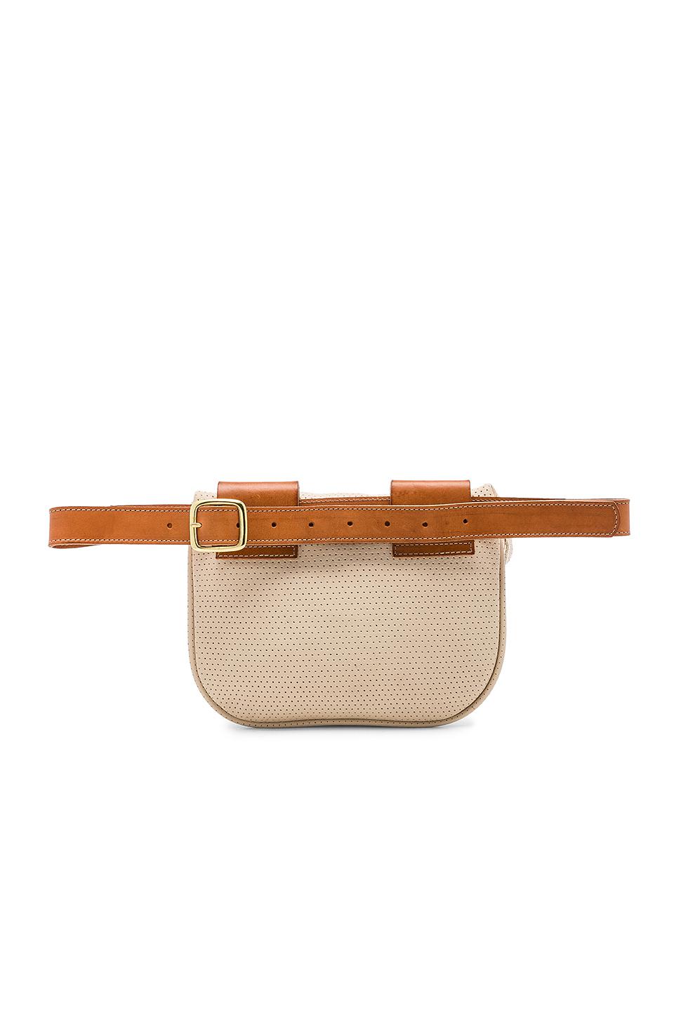 Clare V. Fanny Pack in Natural Rustic W Blk & CRM Stripes