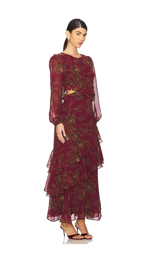 chinese dress ladies Mable Floral Tiered Ruffle Maxi Dress