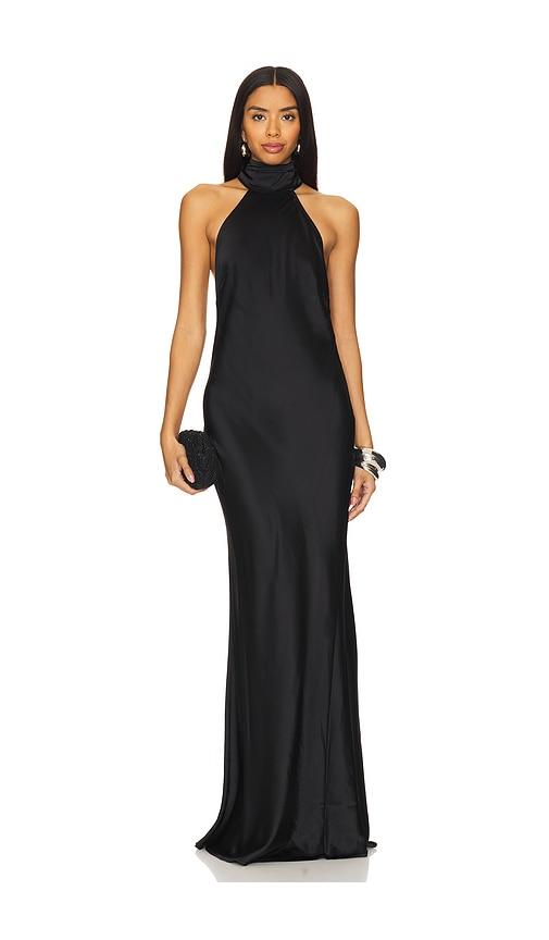 revolve black long dress House of Harlow 1960 X Astra Gown in black strapless long dress