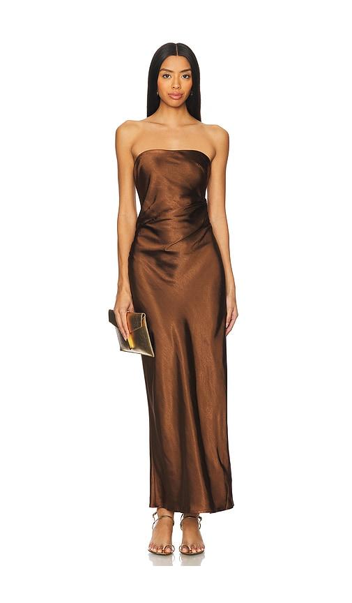 runaway the label brown maxi dress Tahlia Square Neck Maxi Dress Chocolate main image 1