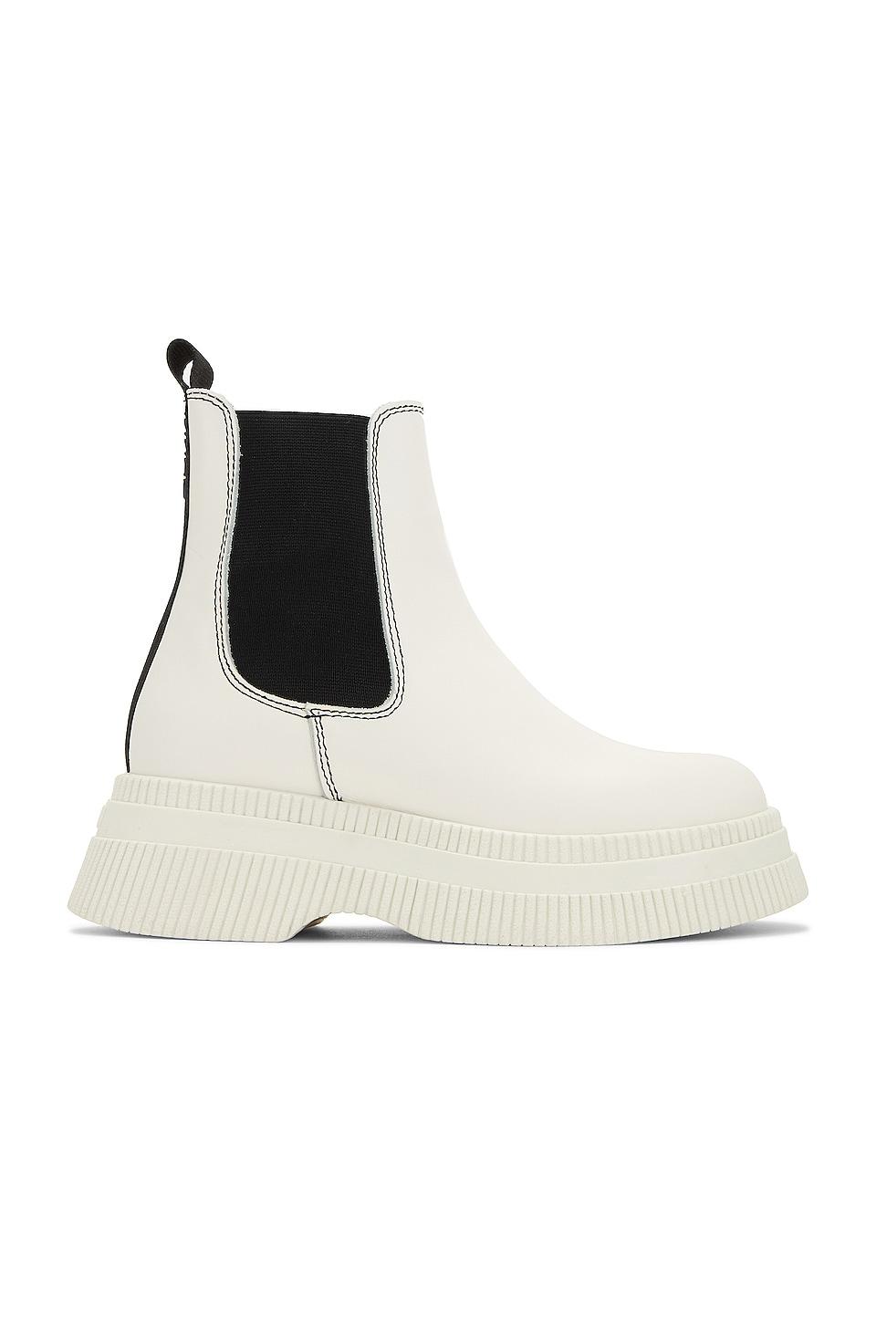 Ganni Creepers Chelsea Boot Tonal in White | Lyst