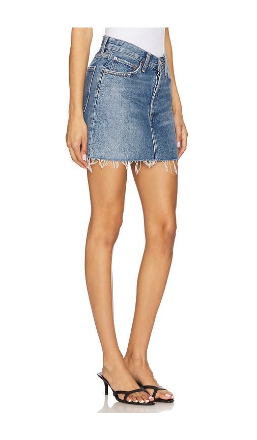 【関税込み】AGOLDE ブルー V-Waist デニム ミニスカート V-Waist Mini Skirt in Fairway – AGOLDE