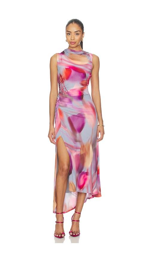 black maxi dress with side cutouts Summer Dream Black Side Cut Out Print Maxi Dress