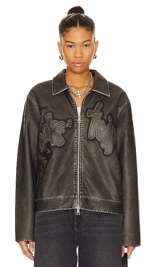 House Of Sunny Fade Take A Trip Jacket in Black | Lyst UK