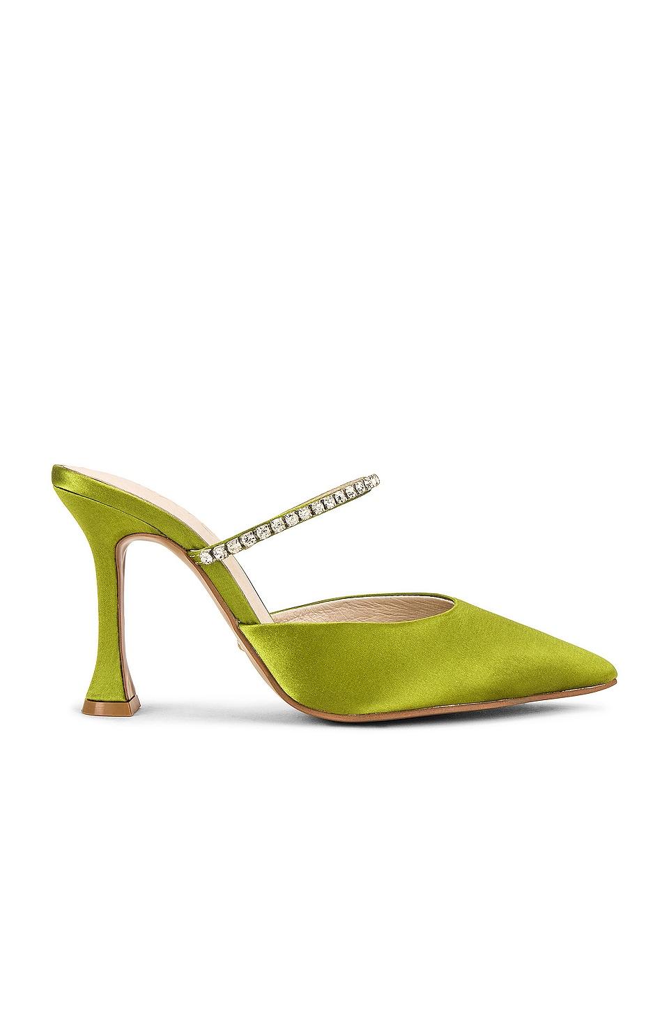 RAYE Satin Jinxx Heel in Green | Lyst