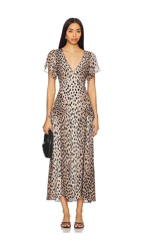 ワンピース RIXO IVY DRESS Rixo Evie Patchwork-print Silk Maxi Dress Pink Rixo