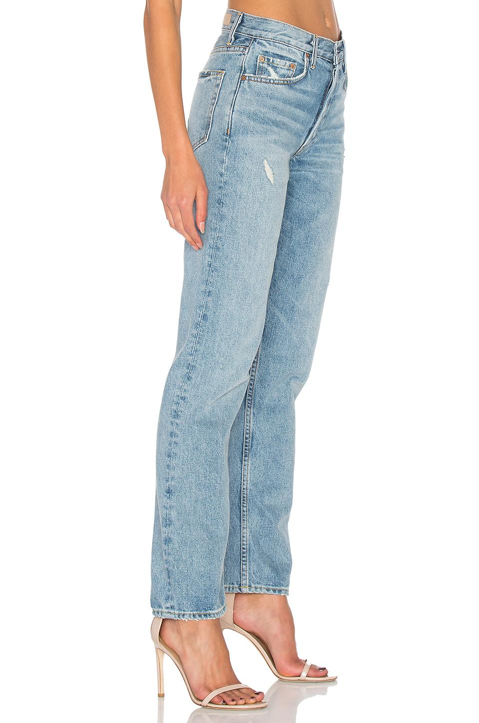 GRLFRND Helena High-rise Straight Jean in Blue | Lyst
