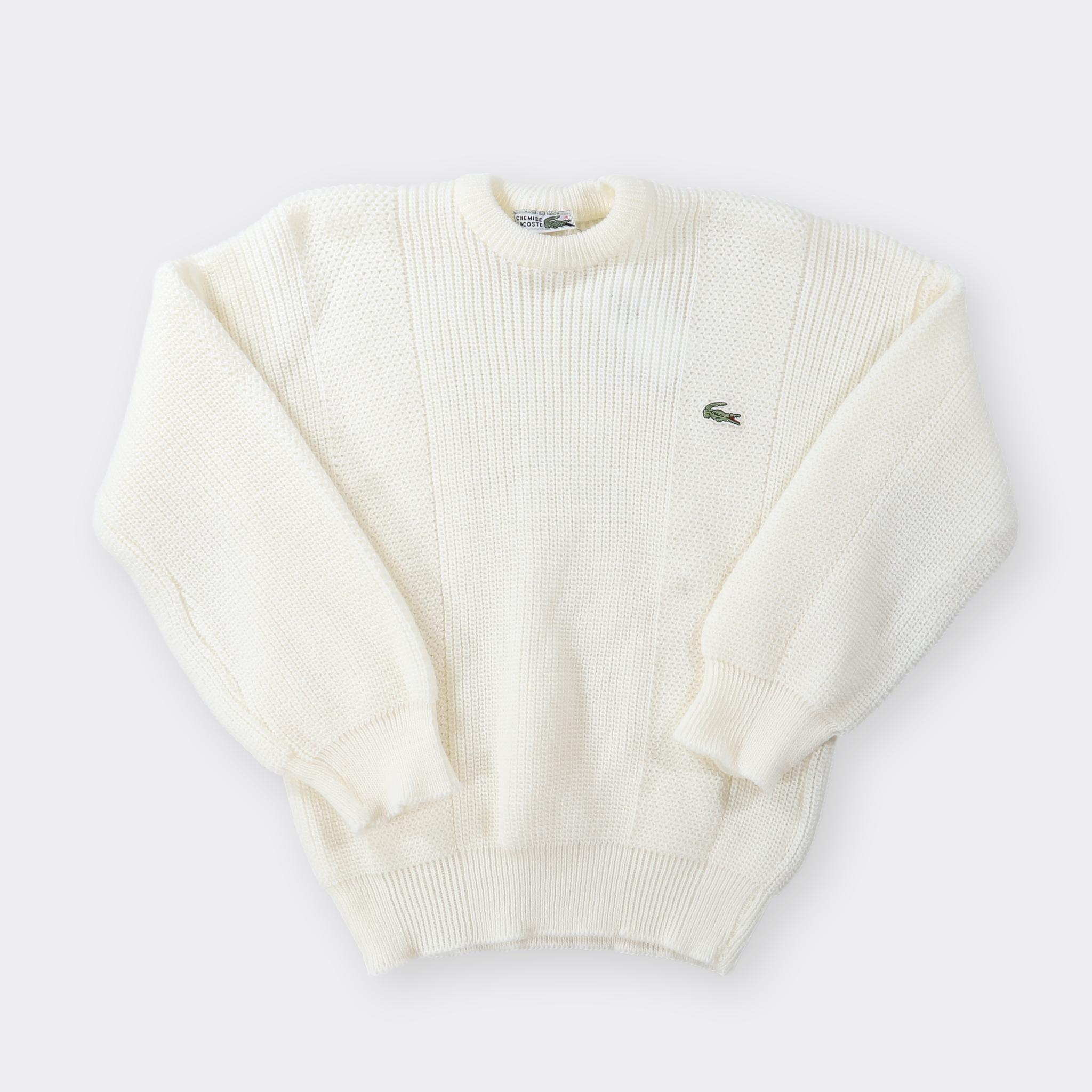 Lacoste Vintage Sweater in Natural | Lyst