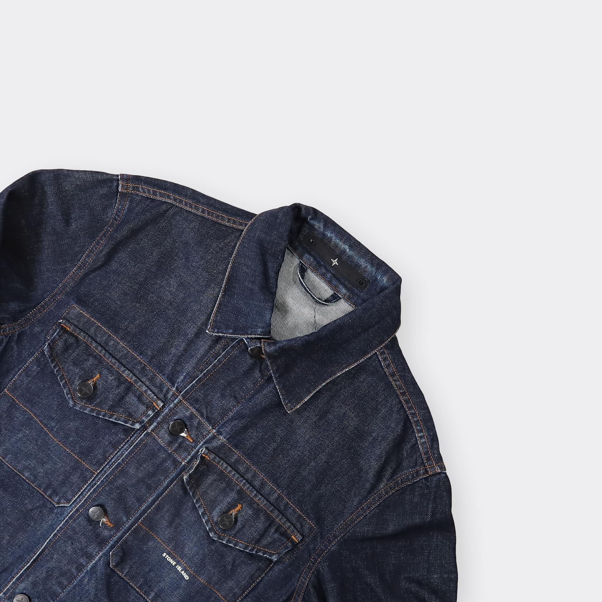 Stone Island Denim Vintage Jacket in Blue for Men | Lyst
