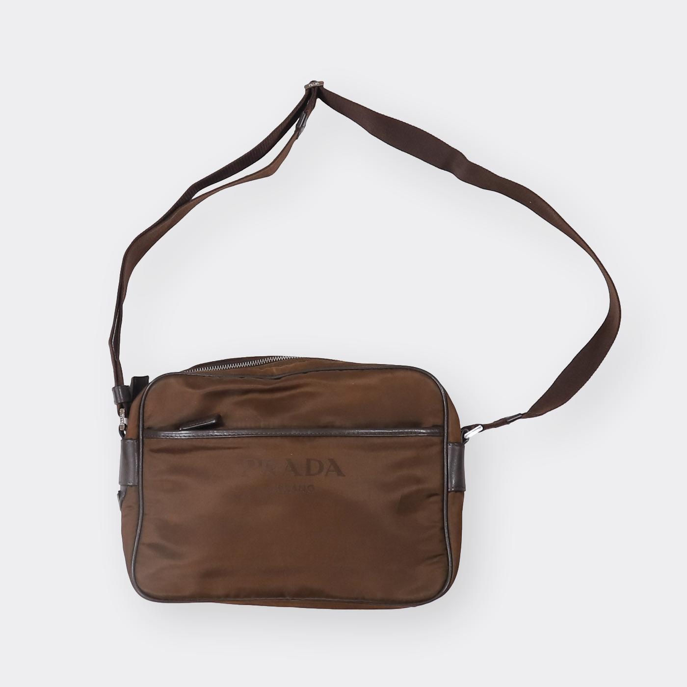 Prada Vintage Crossbody Bag in Brown for Men | Lyst