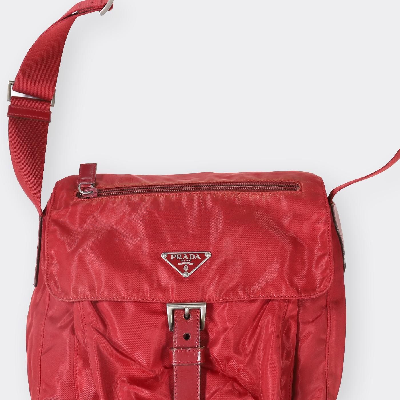Prada Vintage Crossbody Bag in Red for Men | Lyst