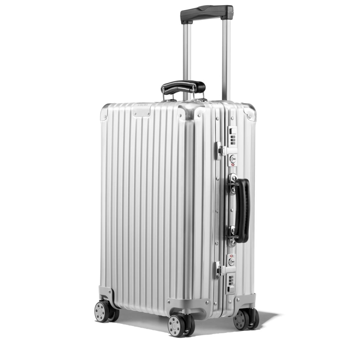 RIMOWA Leather Classic Cabin S Suitcase in Silver (Metallic) for Men ...