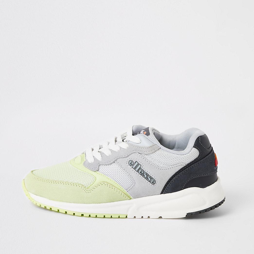 Ellesse Ellesse Nyc84 Grey And Green Trainers in Gray - Lyst