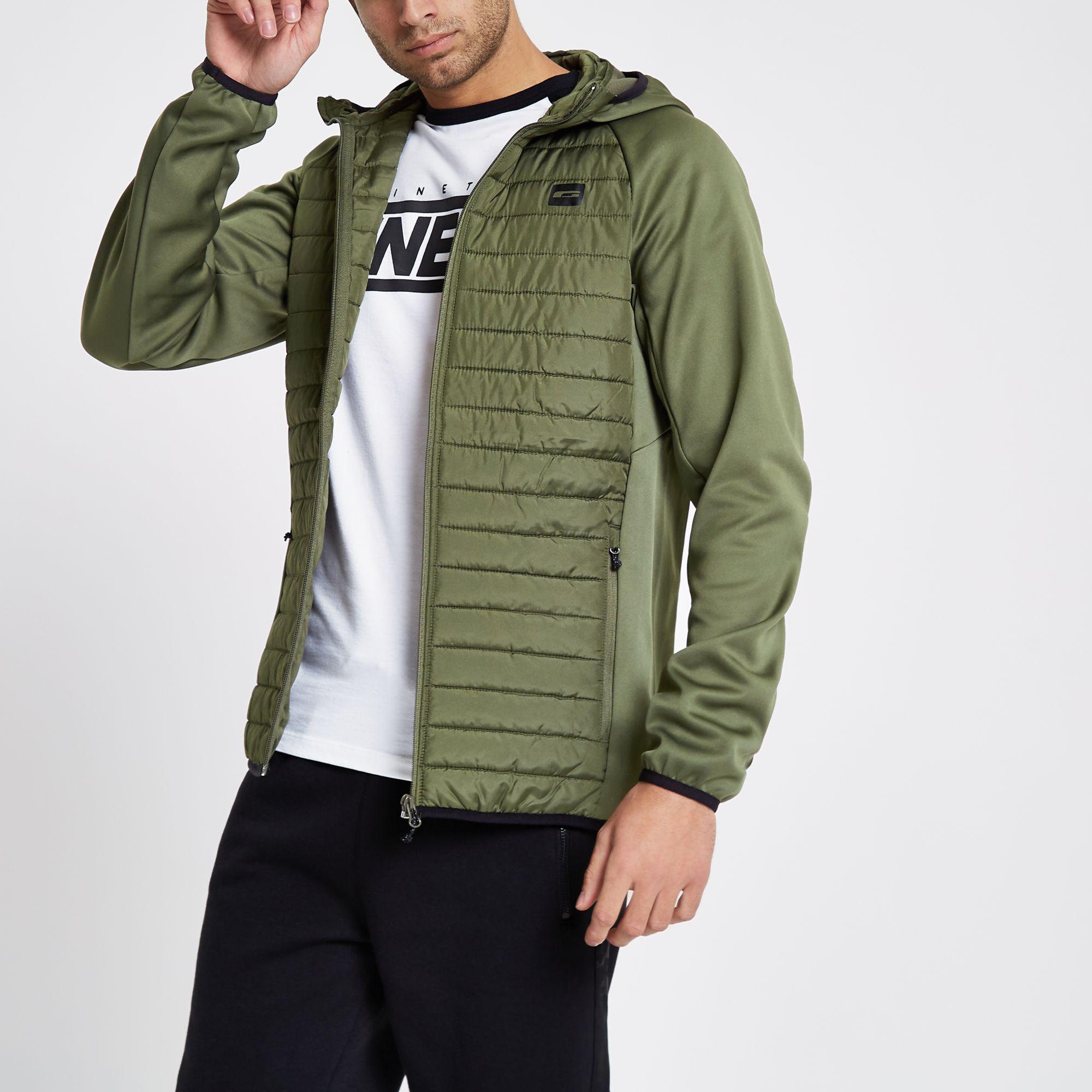 River Island Synthetic Jack & Jones Core Dark Green Quilted Jacket for ...