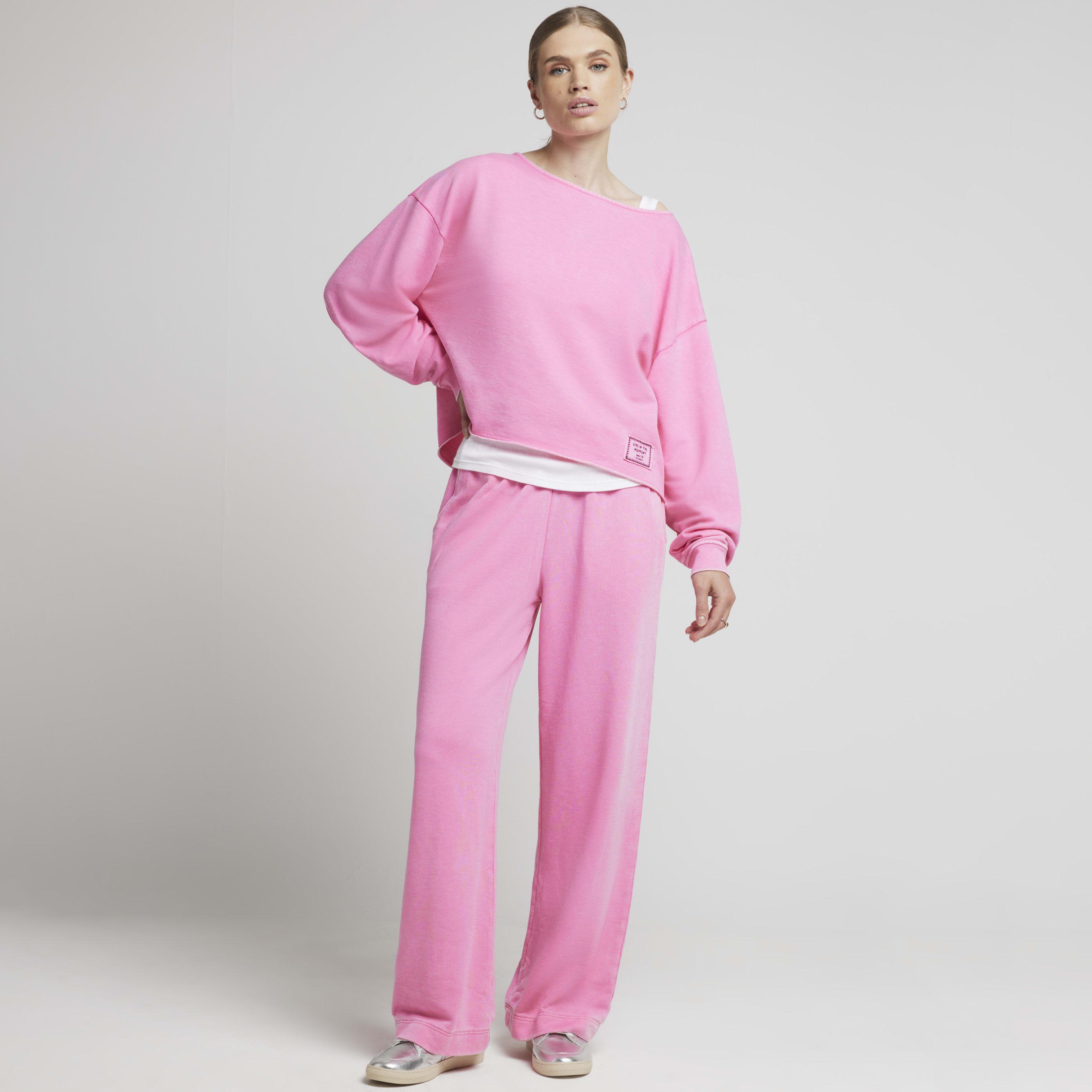 River island pink sweatshirt new arrivals