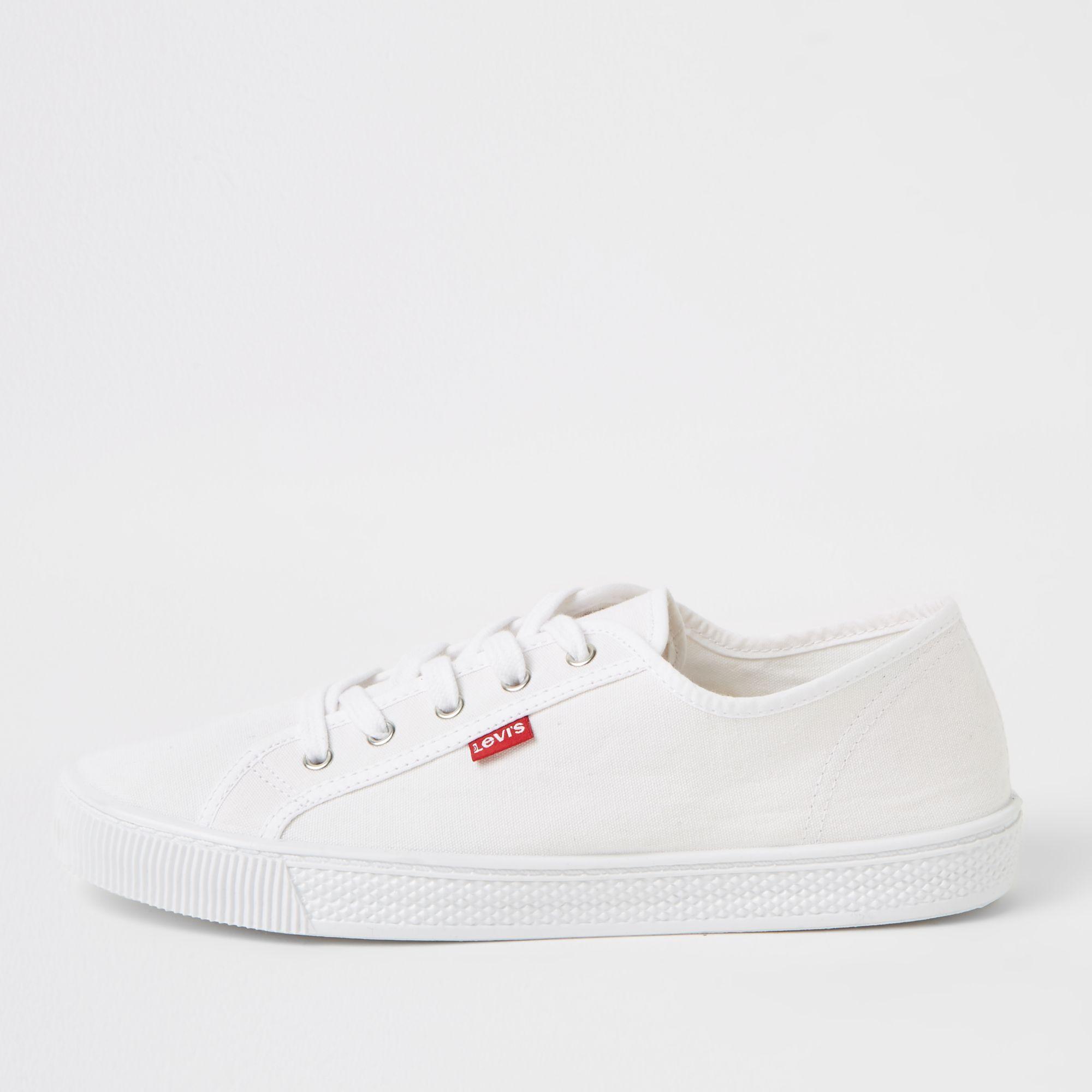 levis white canvas shoes