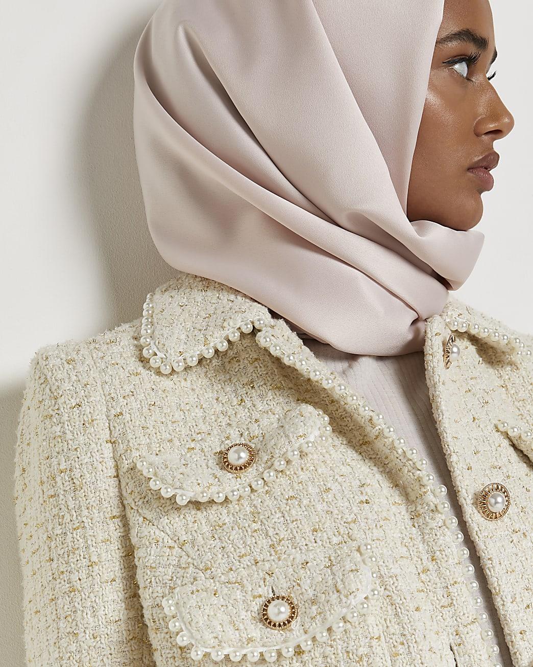 Cream crystal hotsell short jacket