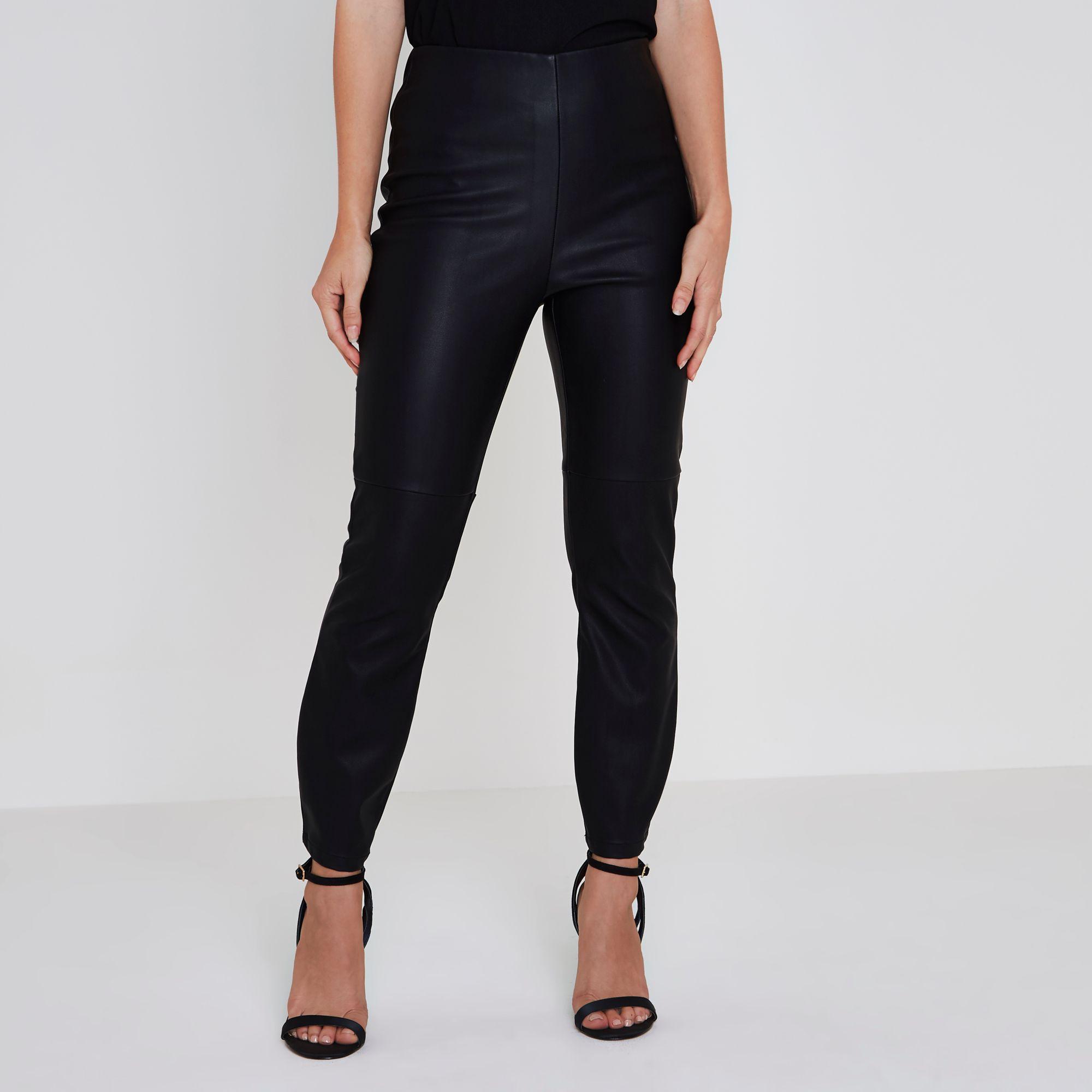 River Island Petite Black Faux Leather 