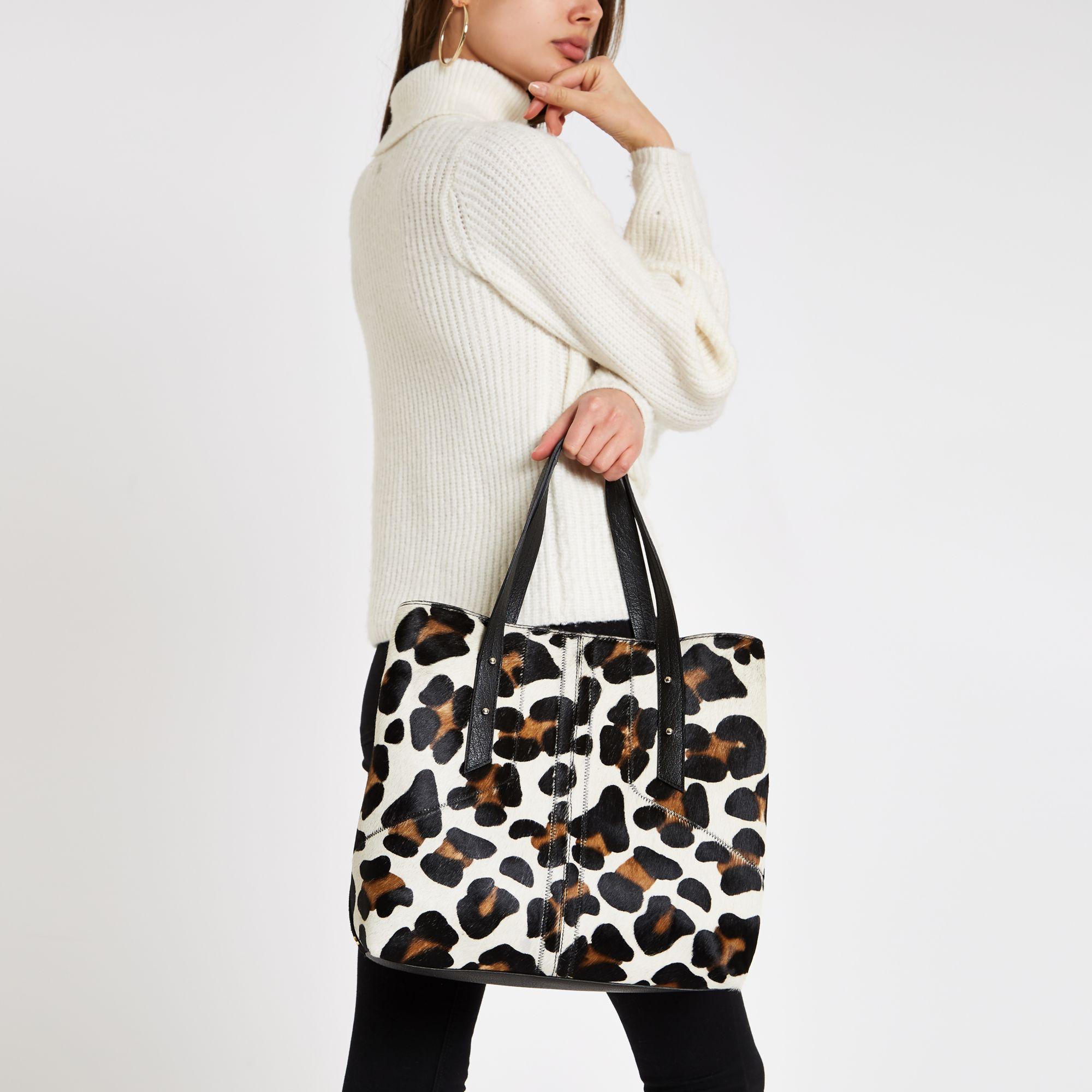 river island animal print bag
