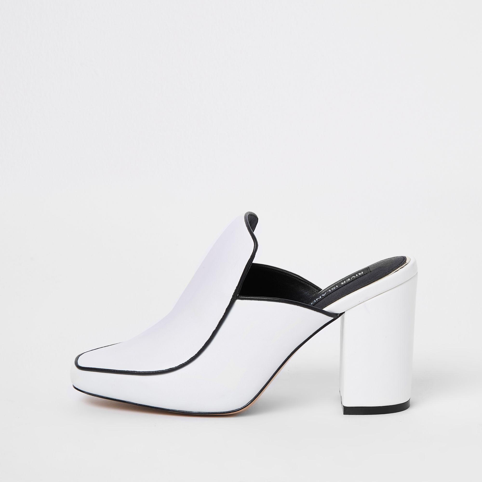 river island white mules