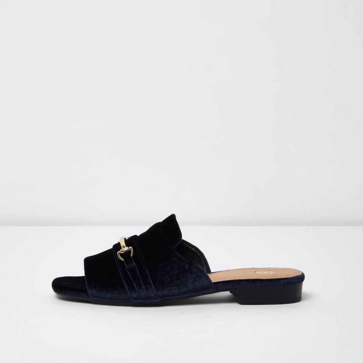 river island backless loafers