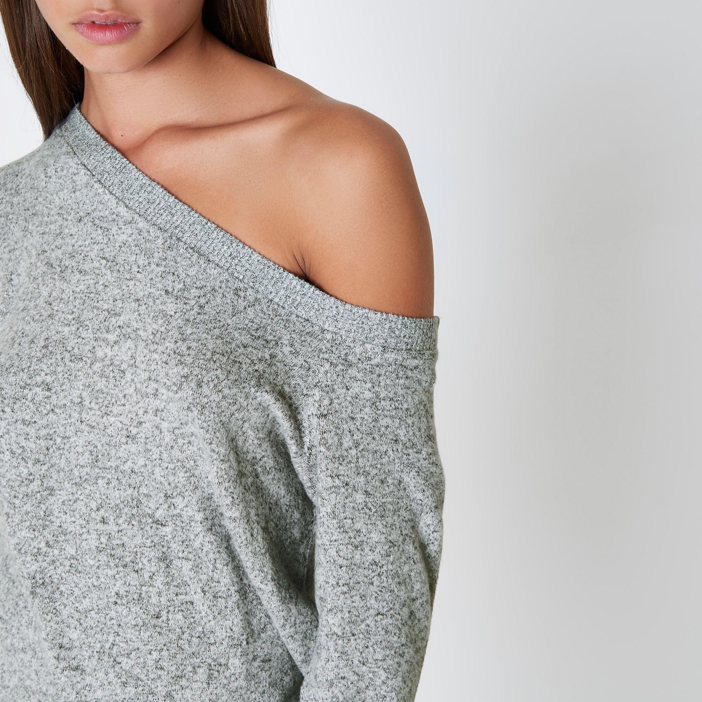 river island grey jumper