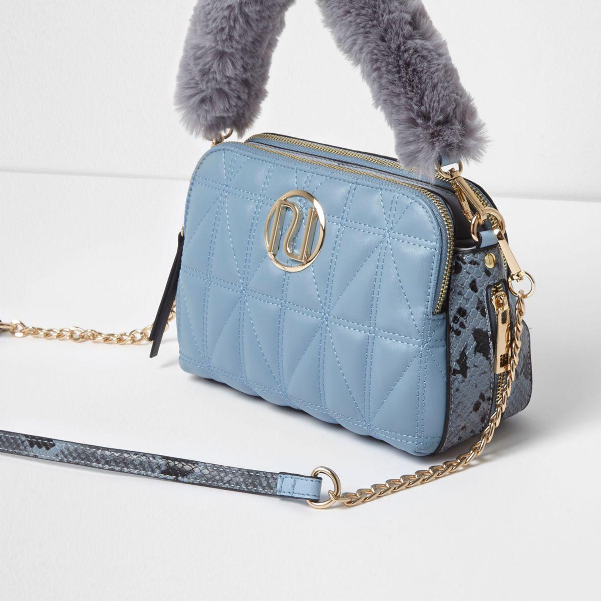 fur handle bag