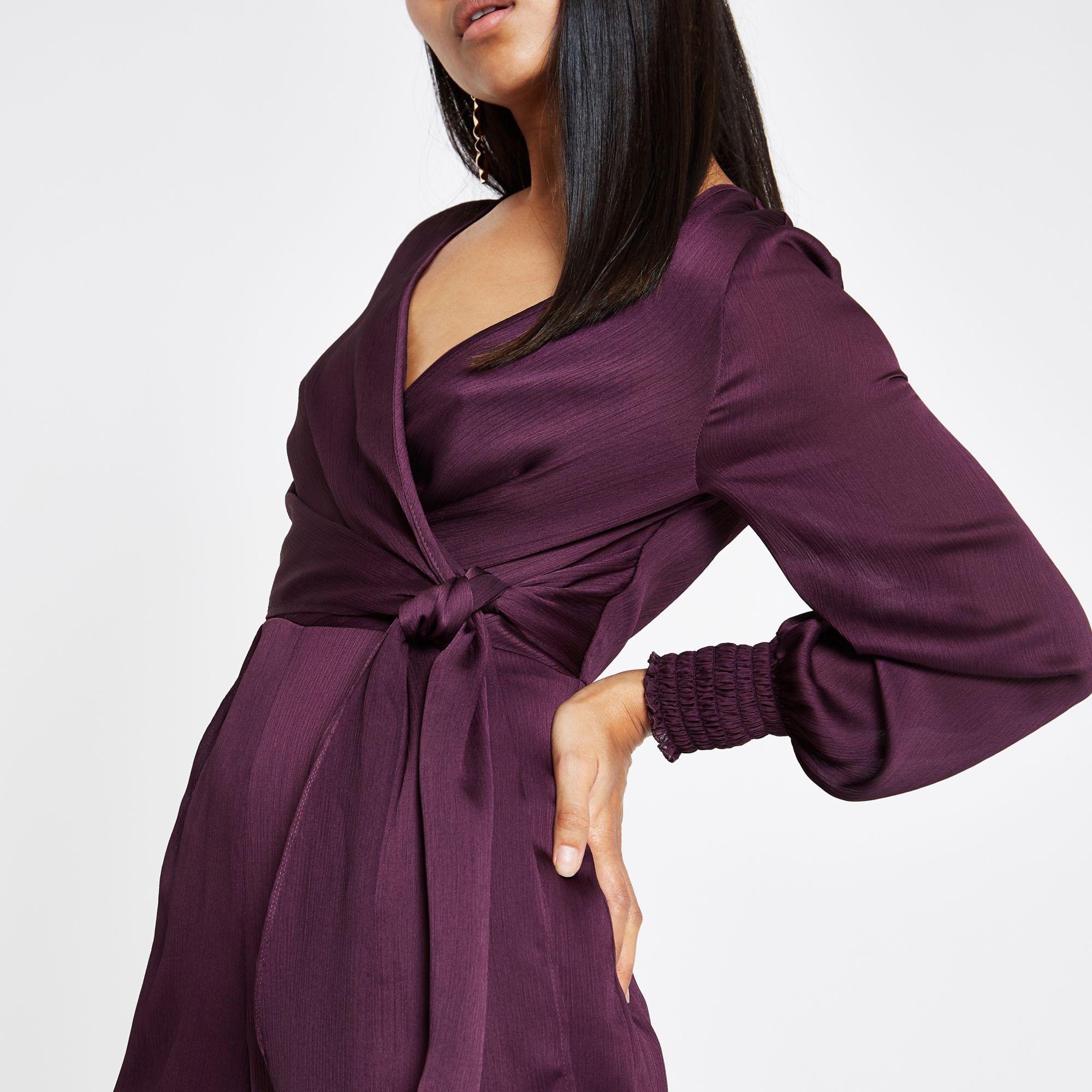 river island purple jumpsuit