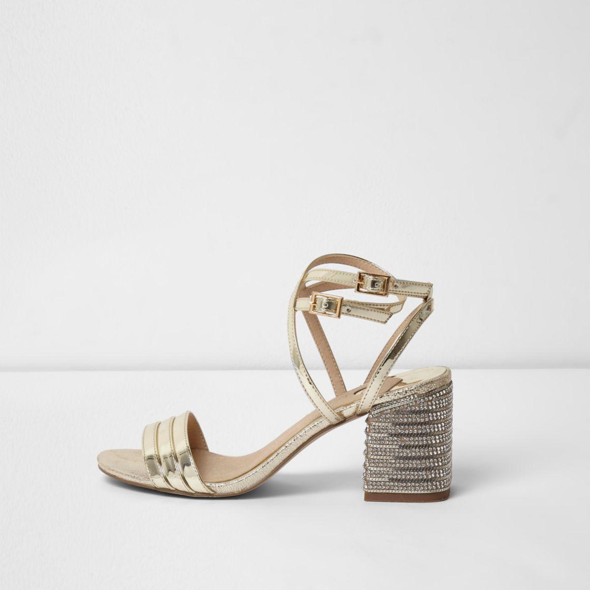 wide fit metallic sandals