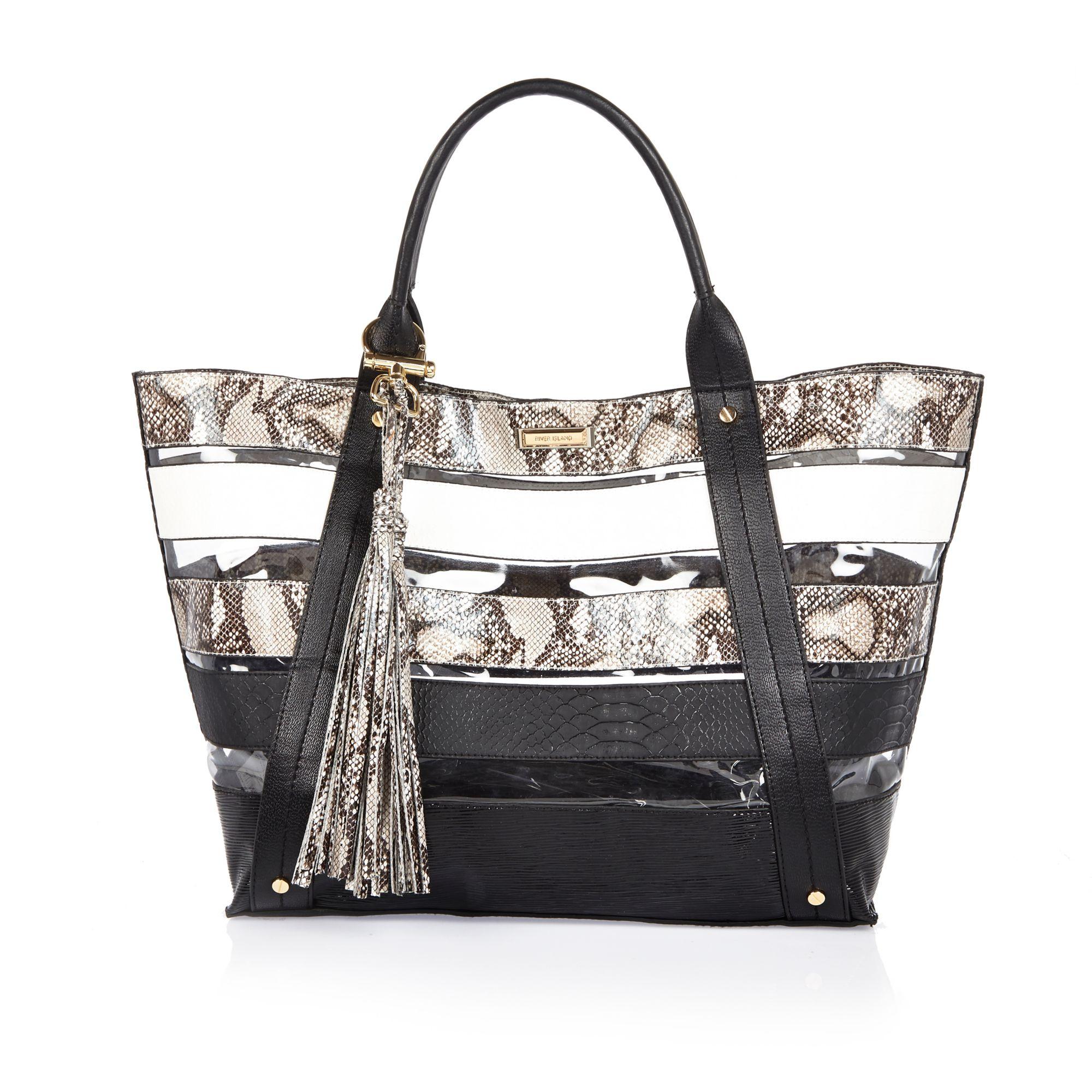 river island clear beach bag