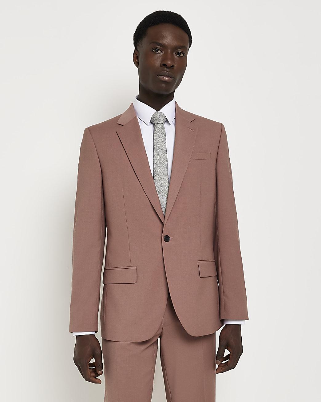 River Island Slim Fit Textured Suit 