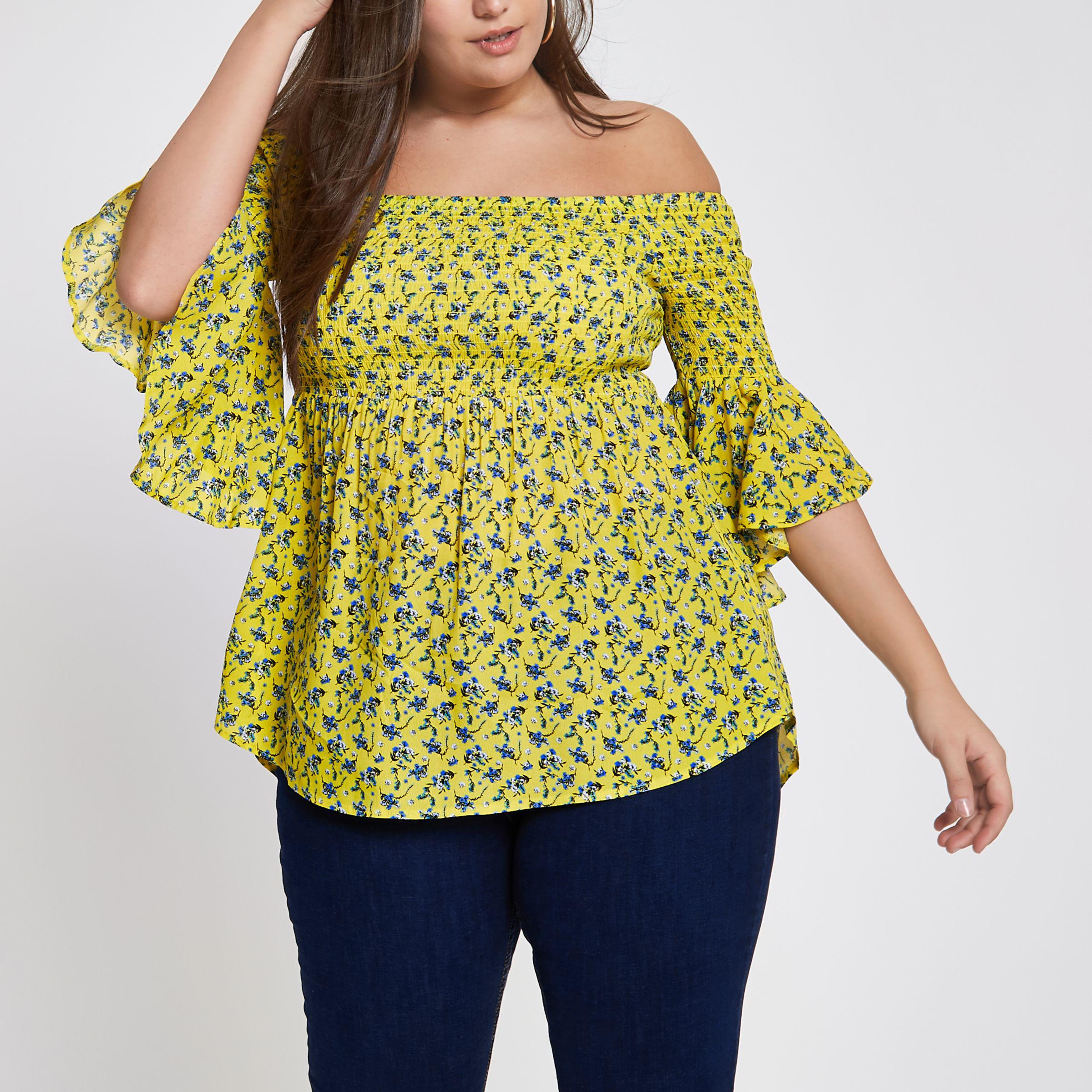 river island yellow top