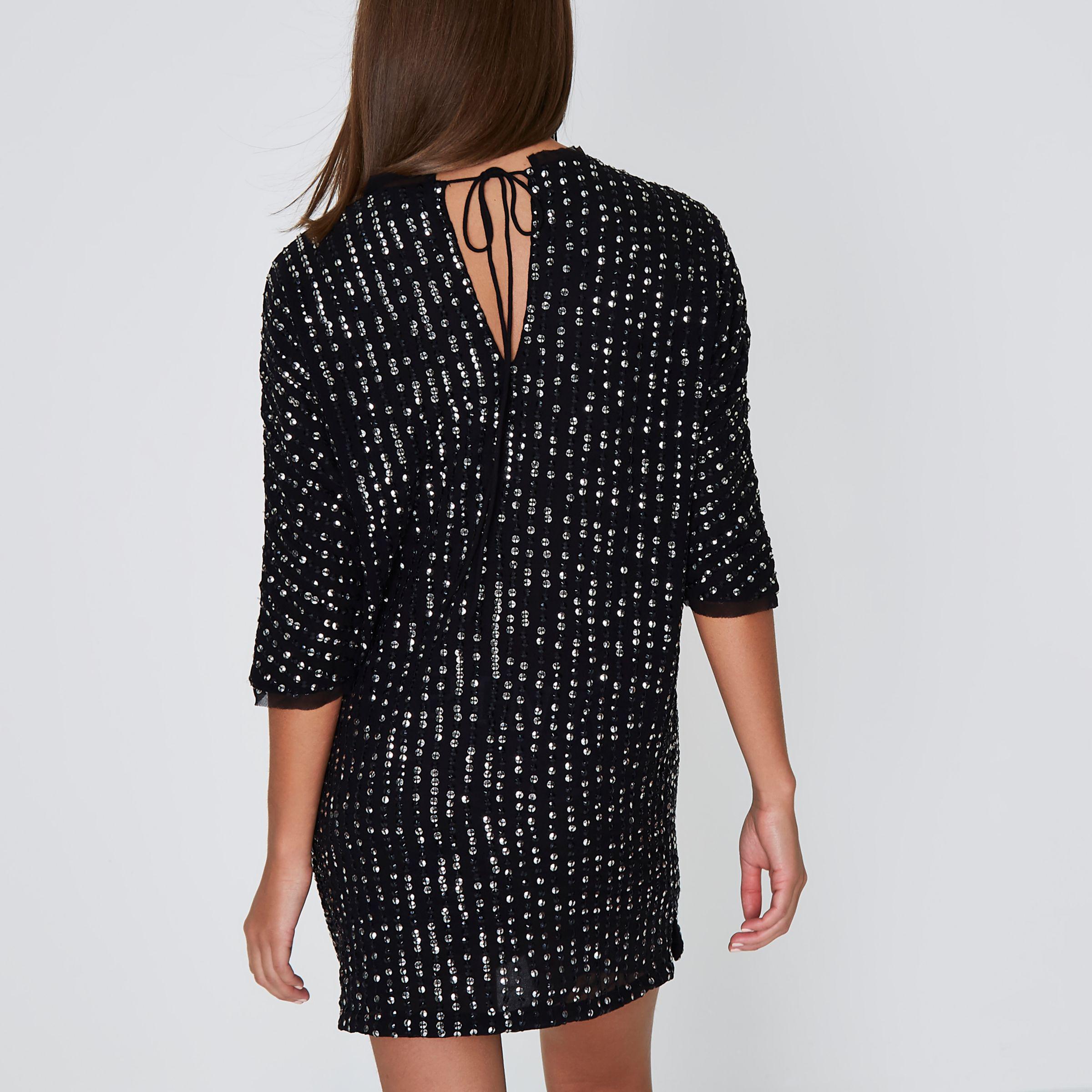 river island sequin shift dress